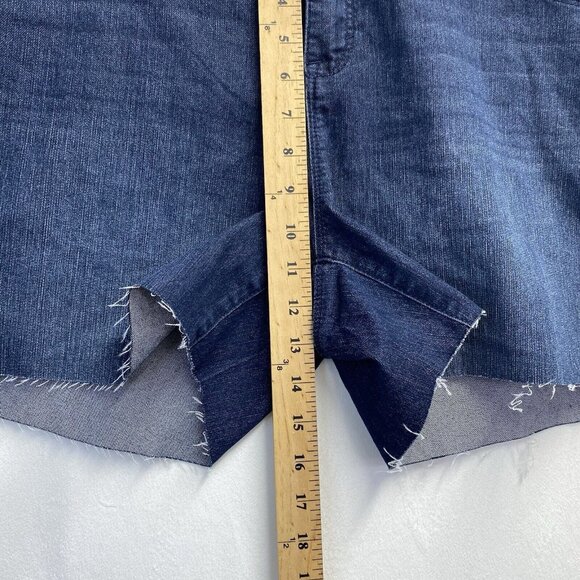 Style & Co Mid-Rise Tummy Control Stretch Short Woman Sz 16WP Blue New Boot Leg - Picture 4 of 12